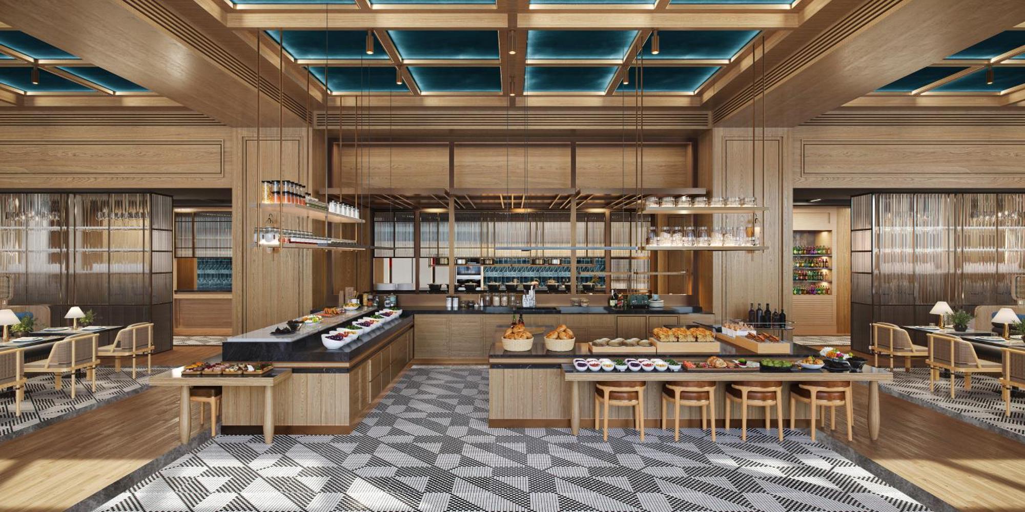 Jw Marriott Auckland Otel Dış mekan fotoğraf The restaurant