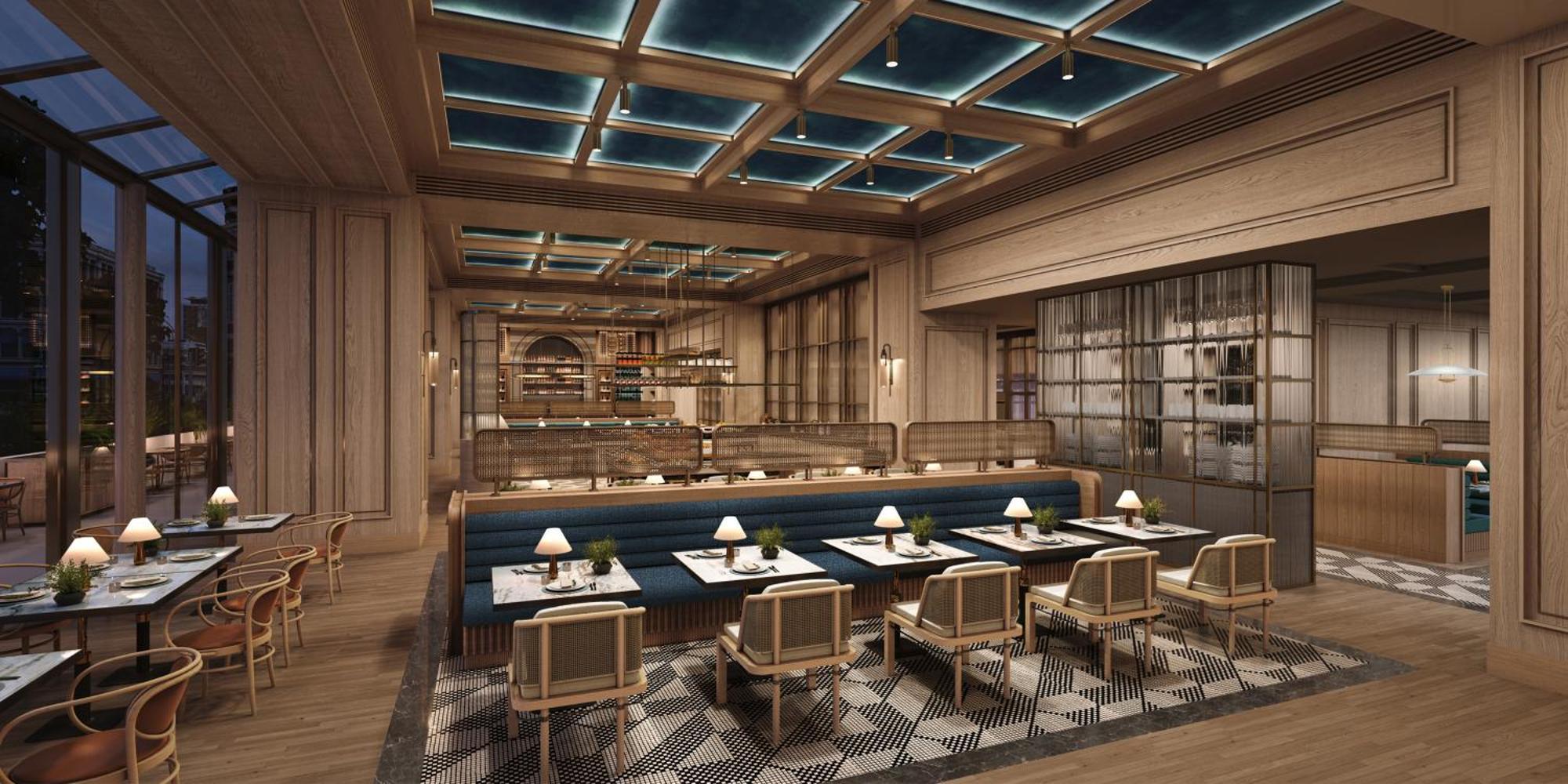 Jw Marriott Auckland Otel Dış mekan fotoğraf The interior of the restaurant
