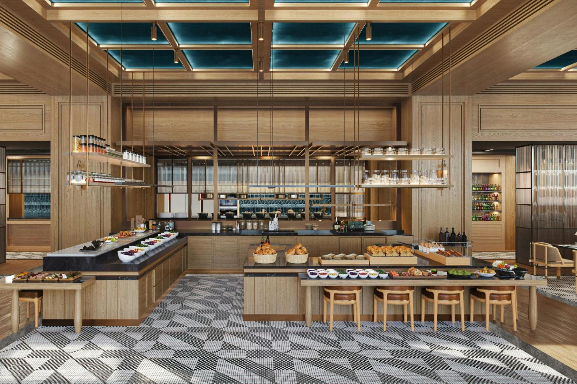 Jw Marriott Auckland Otel Dış mekan fotoğraf The restaurant