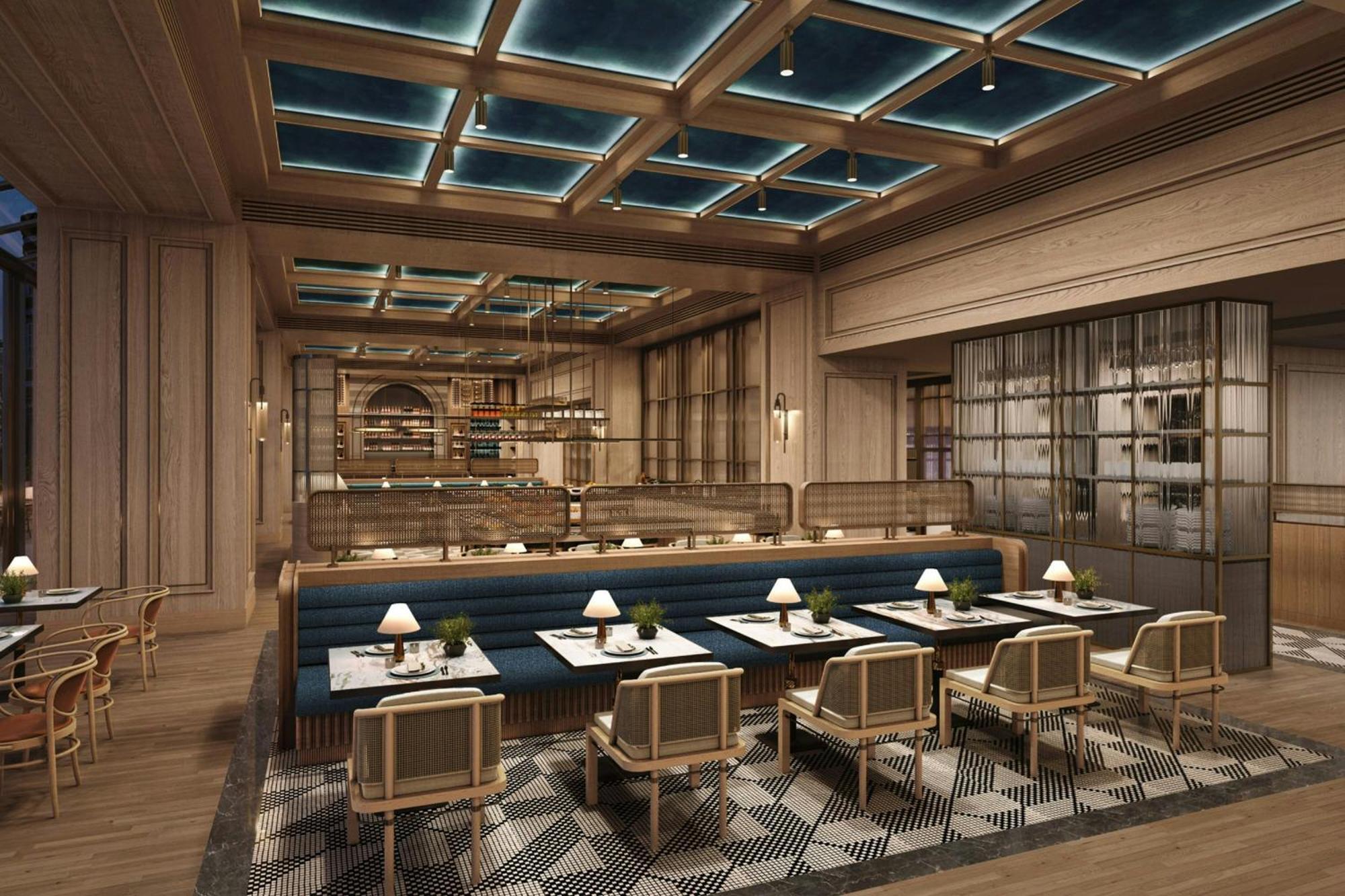 Jw Marriott Auckland Otel Dış mekan fotoğraf The interior of the restaurant